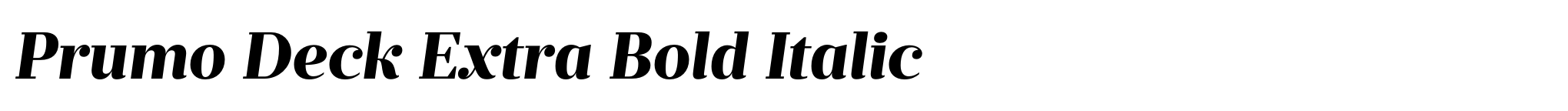 Prumo Deck Extra Bold Italic image